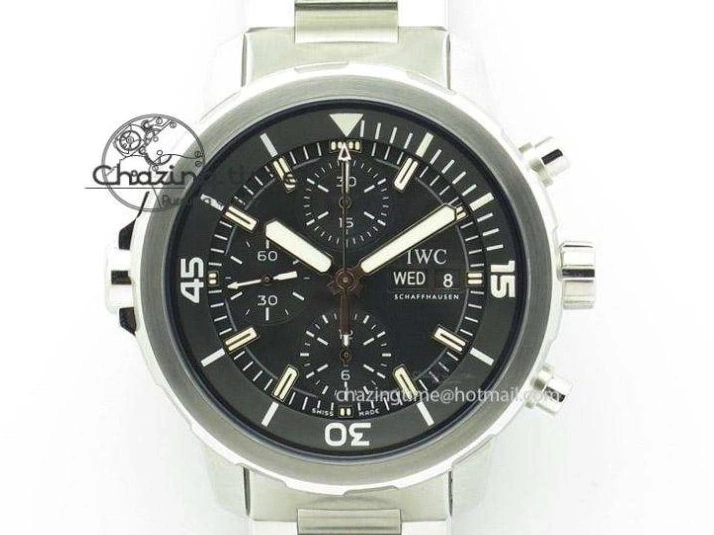 MIROTIME 0116 Breathable Da Vinci IW393402 SS ZF 1:1 Best Edition Blue Dial On Black Leather Strap A 7211